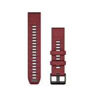   Óraszíj Garmin 22 mm bordó/grafit szilikon (QuickFit) Okosórához
