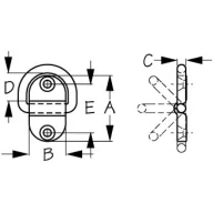 Przykręcane oczko ze stali nierdzewnej 30 mm