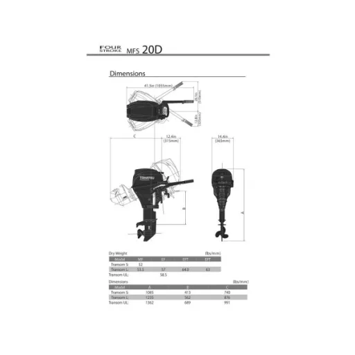 Tohatsu MFS 20E L