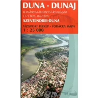 Książka, mapa turystyczna Duna Komárom-Bp.