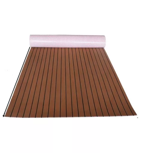 Wykładzina podłogowa do łodzi teak-czarna 240x90x0,6 cm