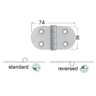 Zsanér rozsdamentes standard nyitású EVA