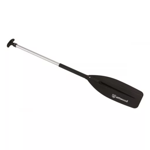 Kajak wiosłowy aluminiowy plastikowy 150 cm czarny