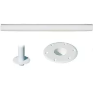 Noga stołu z mocowaniem, białe aluminium 700 mm