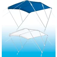Dach Bimini z 3 odgałęzieniami niebieski 180x200x140 cm