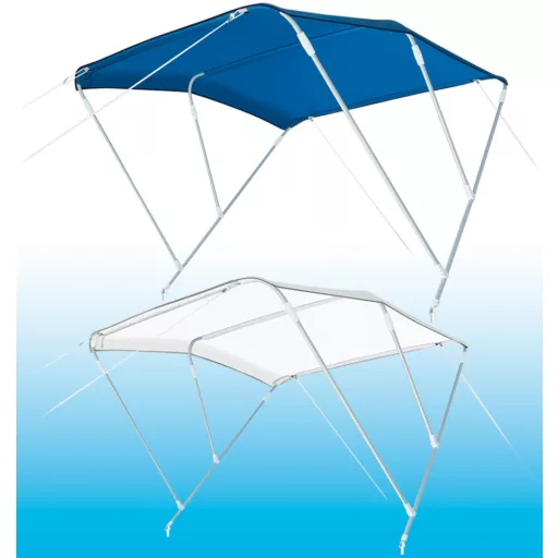 Dach Bimini z 3 odgałęzieniami niebieski 180x200x140 cm