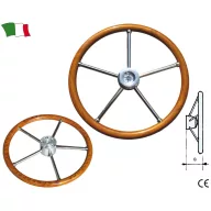 Kierownica ze stali nierdzewnej teak 35 cm