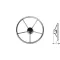 Metalowe szprychy kierownicy 34 cm