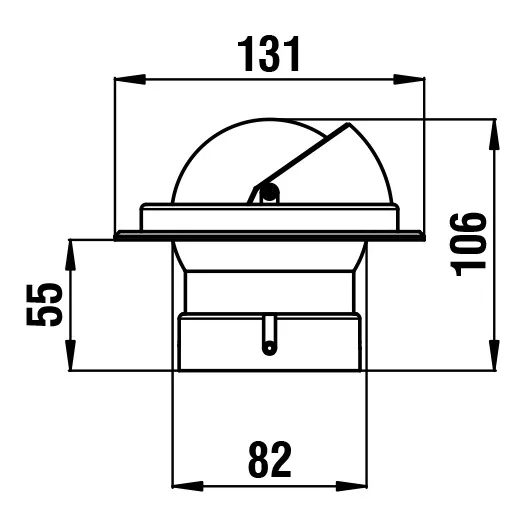 Compass Riviera BA1 do zabudowy czarny 130 mm