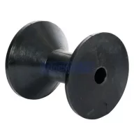 Rolka nośna przyczepy czarna kwadratowa 110x100 mm