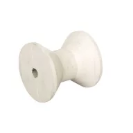   Rolka podtrzymująca przyczepę, biała, kwadratowa, 78 x 75 mm,