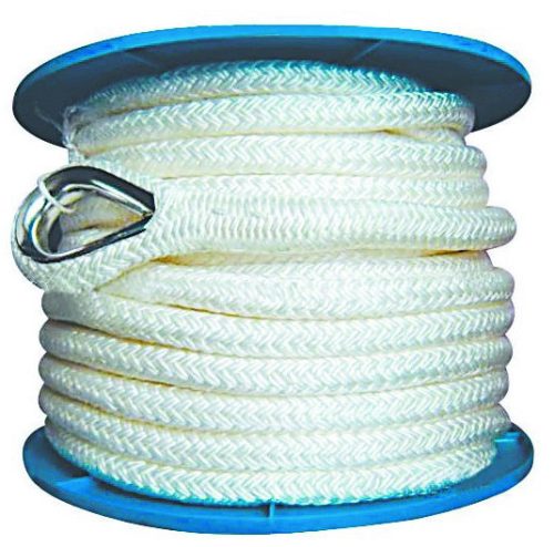 Lina kotwiczna z rdzeniem z drutu stalowego PE 10 mm/30 m biała