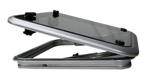 Okno osłonowe 40 x 40 z aluminiową ramą