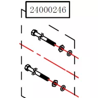   Para śrub zaciskowych silnika Haswing Cayman B55, T55, B55 GPS, B80 GPS HSW