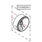 Obudowa zacisku osi Haswing Cayman B55,T55, B55 GPS, B80 GPS biała HSW