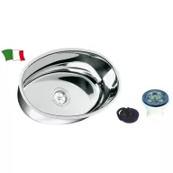 Zlewozmywak eliptyczny ze stali nierdzewnej 356 x 240 mm