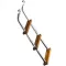 Drabinka do łodzi 4 stopnie metal teak 90x23 cm