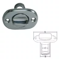 Korek wylotu wody stalowy owalny 32 mm