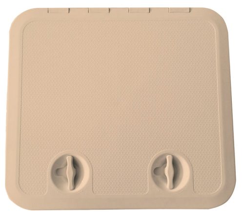Pokrywa schowka z podwójną blokadą z beżowego ABS 460x510 mm