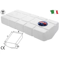   Zbiornik paliwa w kształcie klina do montażu 86 litrów 107x50x15-23 cm
