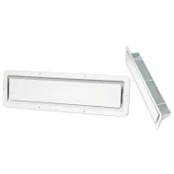 Z białą plastikową wkładką wentylacyjną 420 x 120 mm