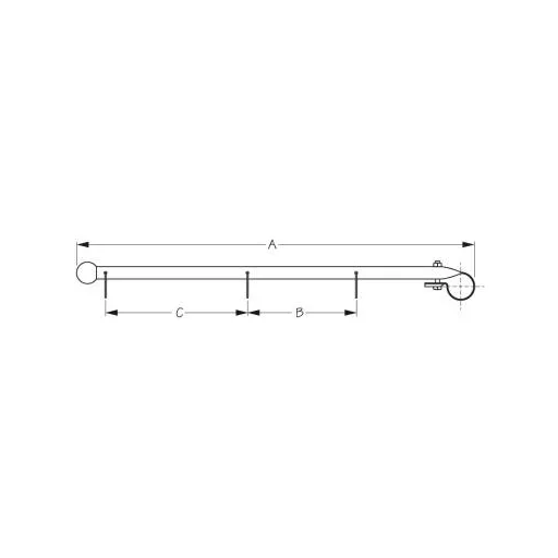 Maszt do balustrady ze stali nierdzewnej 44 cm 22-25 mm