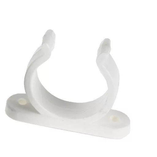 Uchwyt mocujący plastikowy 25 mm biały