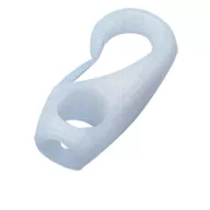 Hak na linę 10 szt. w blistrze, plastikowy, biały, 6 mm