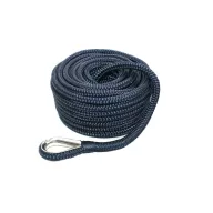   Lina kotwiczna PE z rdzeniem z drutu stalowego 14 mm/40 m ciemnoniebieska