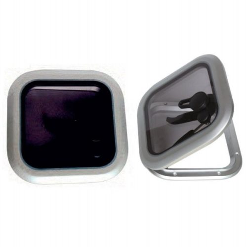 Okno pokrywy kwadratowe 31,5 cm aluminium