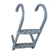   Drabinka do łodzi wykonana z białego plastiku aluminiowego 2 stopnie
