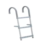   Drabinka do łodzi wykonana z białego aluminium-plastiku 3 stopnie