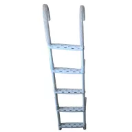   Drabinka do łodzi wykonana z białego aluminium-plastiku 5 stopni