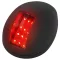 Światło LED czerwone 112,5° pionowe w czarnej obudowie