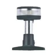 Biały okrąg z 6 diodami LED, podstawa, w czarnej obudowie