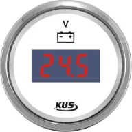 Woltomierz cyfrowy KUS 8-32 V stal nierdzewna-czarny