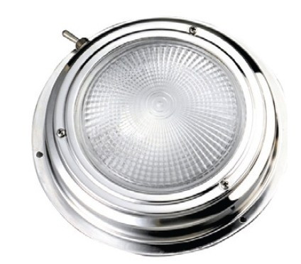 Lampa kabinowa sufitowa 20 LED przełącznik stal nierdzewna 140 mm