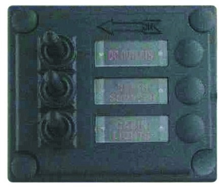 Panel sterowania LED z 3 indywidualnymi bezpiecznikami