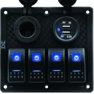 Panel kontrolny 4 urządzenia Wyciek USB.