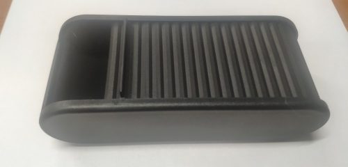 Schowek z zamkiem wykonany z czarnego aluminium