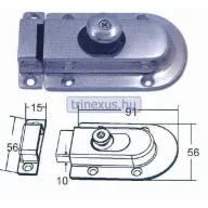 Zamek przesuwny magnetyczny stal nierdzewna 91 x 56 mm