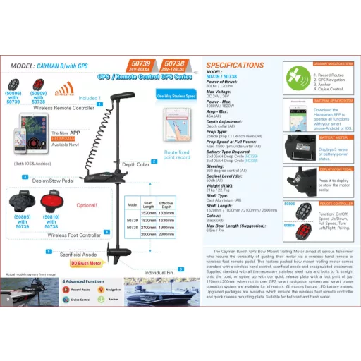 Haswing Cayman B80 GPS 24V Gen 1.6 250 cm biały