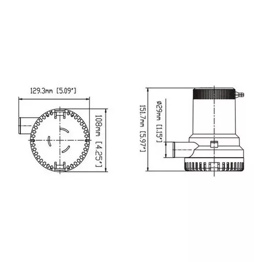 Pompa zęzowa 1500 GPH 12/24V