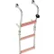 Drabinka do łodzi 3 stopnie metalowa teak 64x26cm