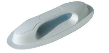 Gumowy uchwyt do łodzi, płaski PVC vs. szary, 253 x 105 mm,