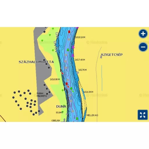 Navionics+ Dunaj, Jezioro Balaton, Jezioro Weneckie, Morze Adriatyckie, Morze Śródziemne