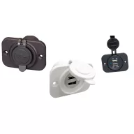 Podwójna czarna dioda LED ładowania USB