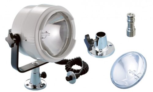 Szperacz z metalową podstawą, nieszczelny. Halogen 100 W