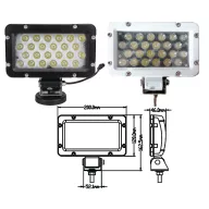 Szperacz z podstawą 24 LED aluminiowy biały
