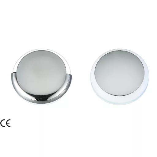 Oświetlenie kabiny białe 9 diod LED 360 stopni ABS/stal nierdzewna 40 mm